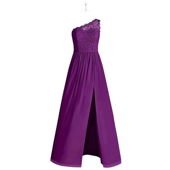 Azazie bridesmaid dress prom Size A10 GRAPE not dusty purple. pockets - Picture 9 of 9